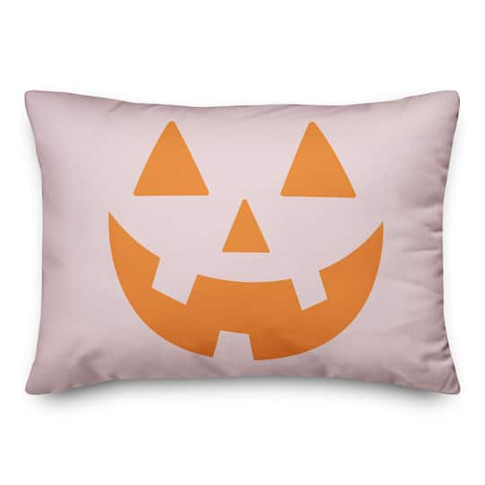 Pumpkin Face Throw Pillow